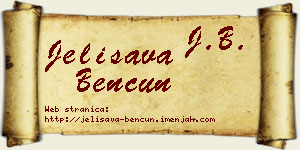 Jelisava Bencun vizit kartica